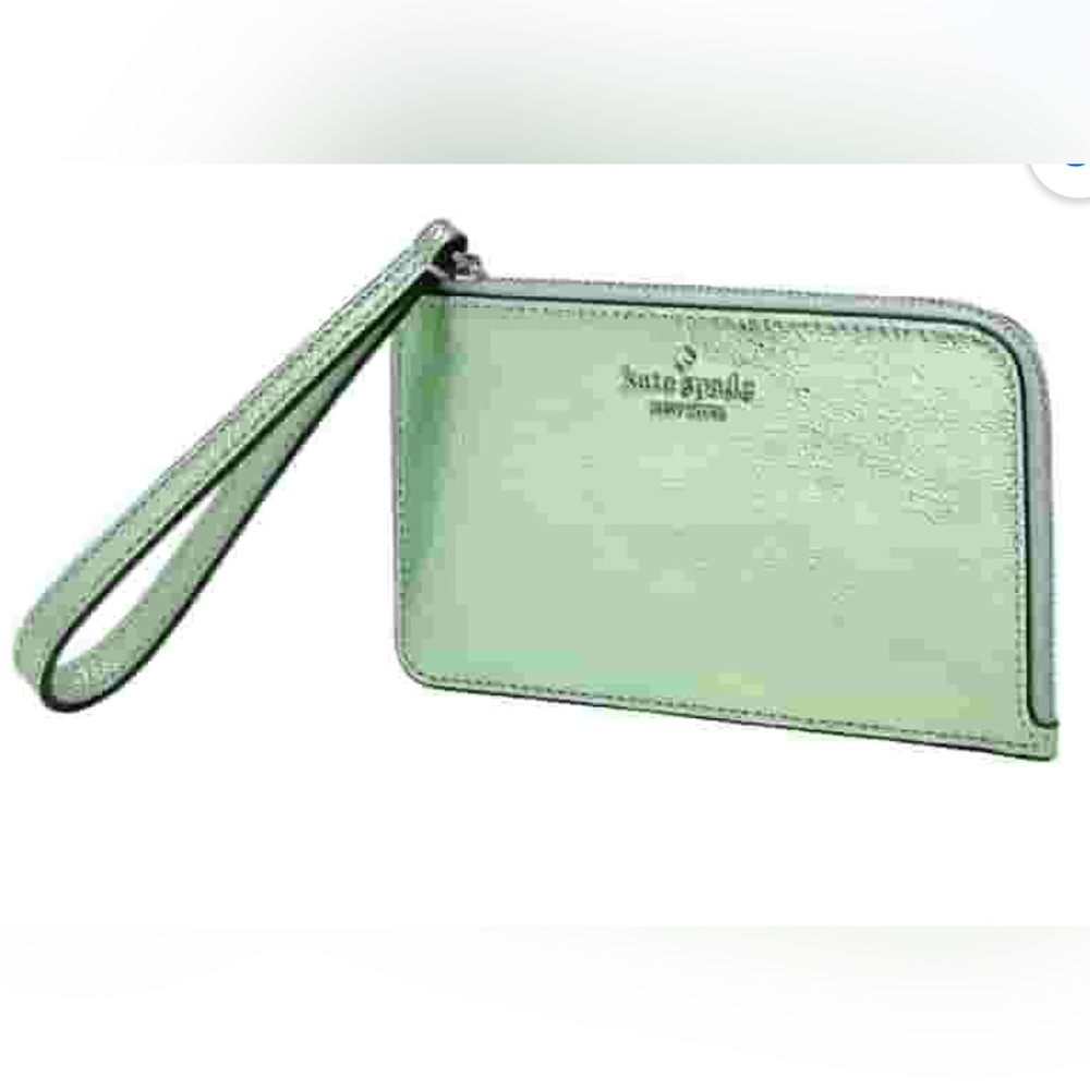 Kate Spade NWT Lucy Metallic L Zip Wristlet - SOLD OUT - Picture 3 of 9